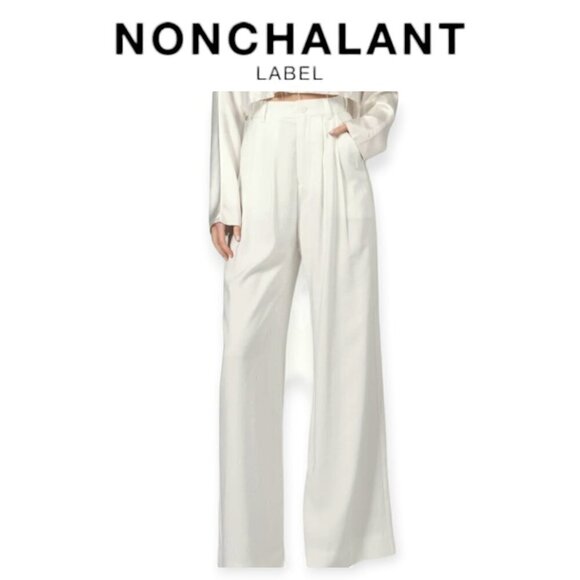 NONchalant Pants - White Wide Leg NONchalant Pants XS | High-Waist Summer Vacation Trousers